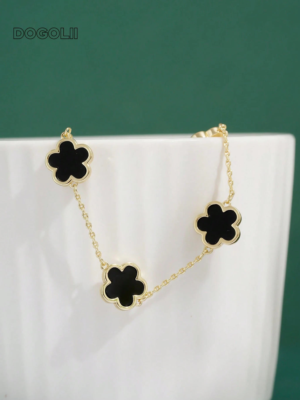 1Pc Fashion Copper Flower Decor Chain Bracelet for Women for Daily Life Valentines,Mom,Mother,Mother'S Day,Gift