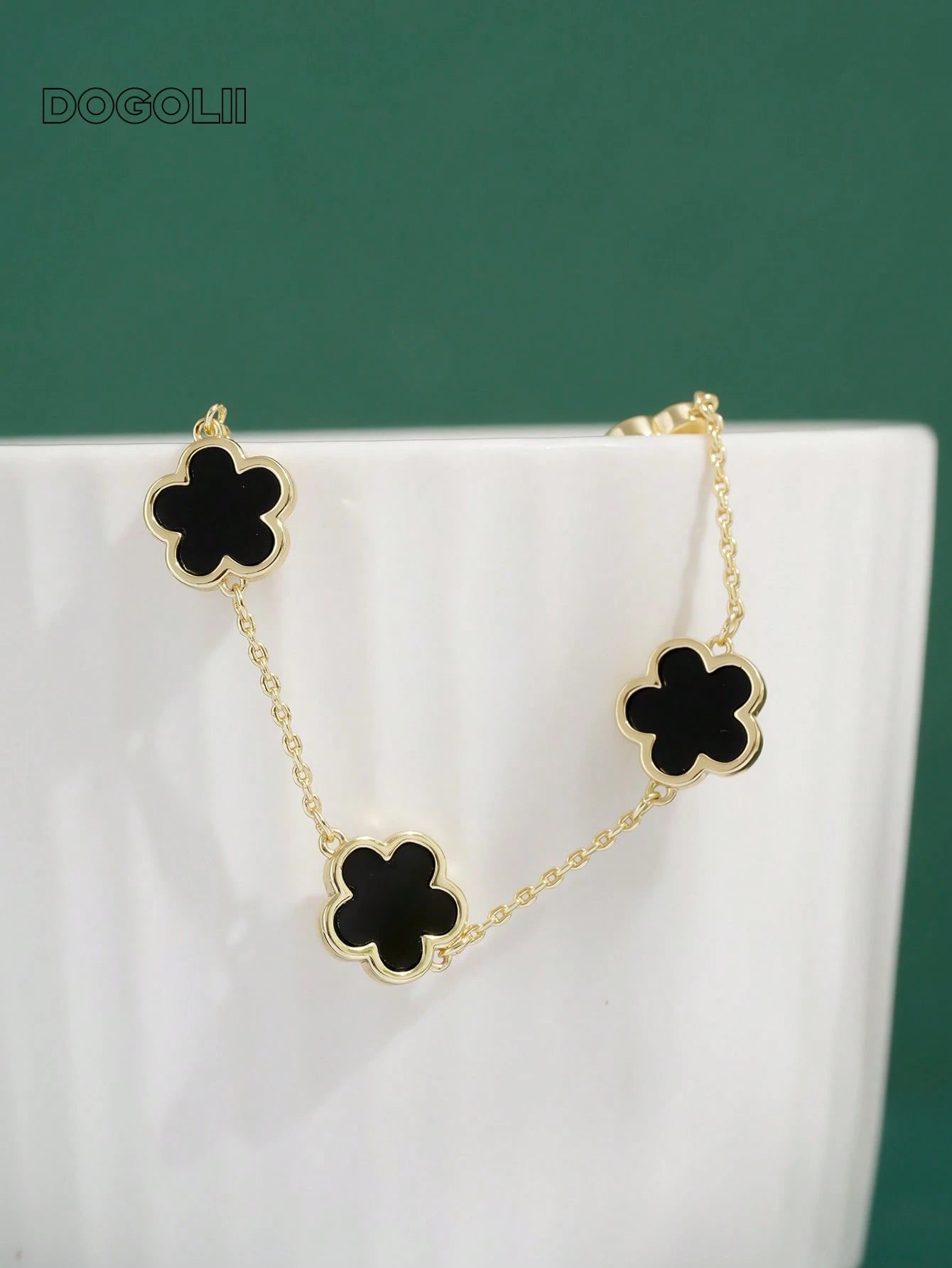 1Pc Fashion Copper Flower Decor Chain Bracelet for Women for Daily Life Valentines,Mom,Mother,Mother'S Day,Gift