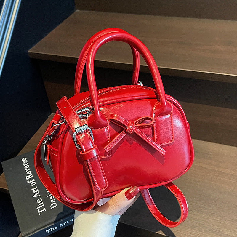 Cross-border Hot Sale Advanced Texture Oil Wax Leather Hand Carrying Bowling Bag
