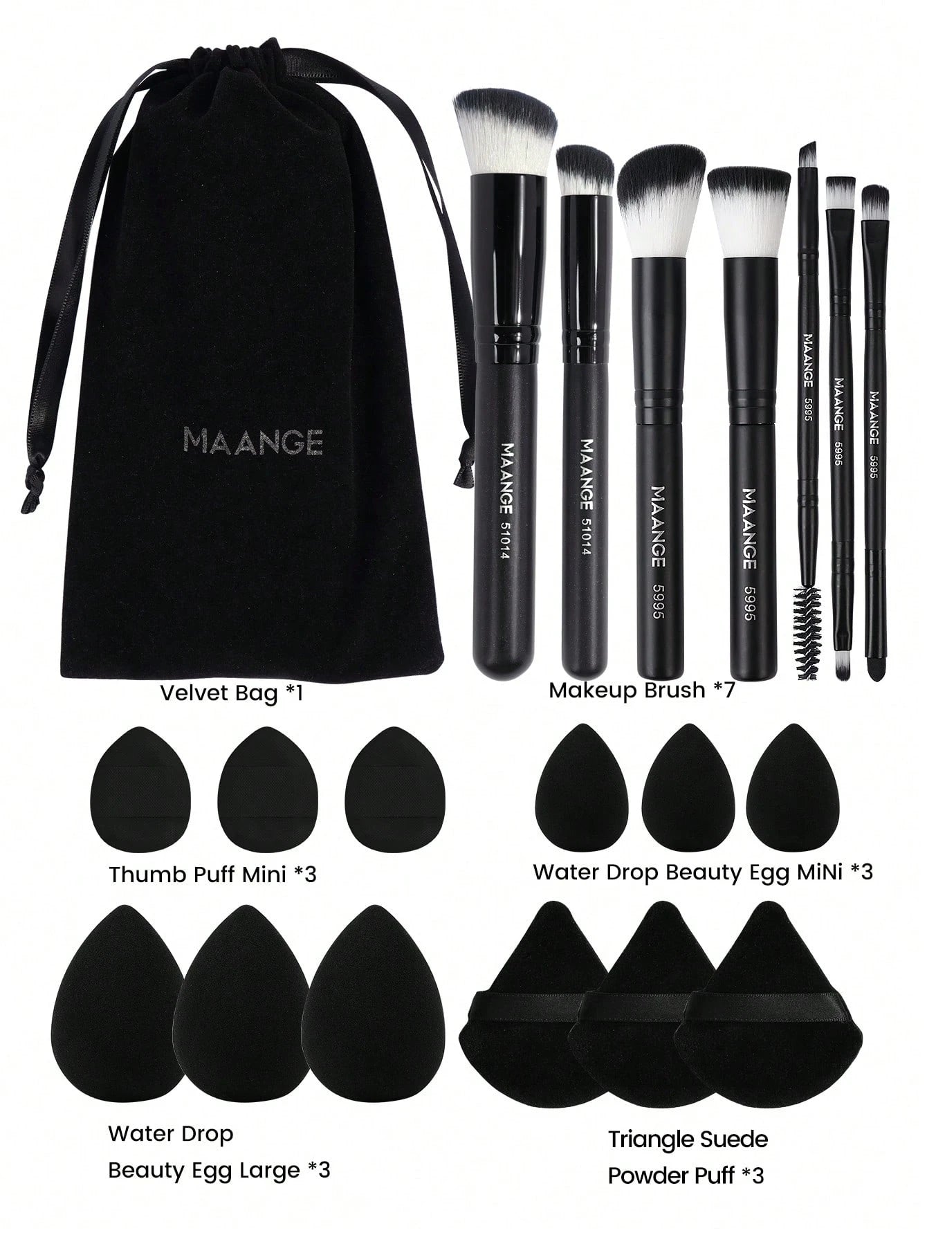 MAANGE 7/8/20Pcs Makeup Brush Set with Blush Brush Foundation Brush Eyeshadow Brush Eyelash Brush Eyebrow Brush Lip Brush Contour Brush Loose Powder Brush Concealer Brush Makeup Tools,Brush Set,Makeup Brush Kit,Make up Brush Set,Make up Set Complete,Makeup Brush Set,Complete Makeup Kit,Brush Kit,Brushes Makeup Set,Makeup Gift Set,Set