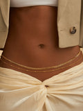 2Pcs/Set Fashion Sexy Waist Chain Casual Vacation Best Friends Body Jewelry Set Gift for Rave