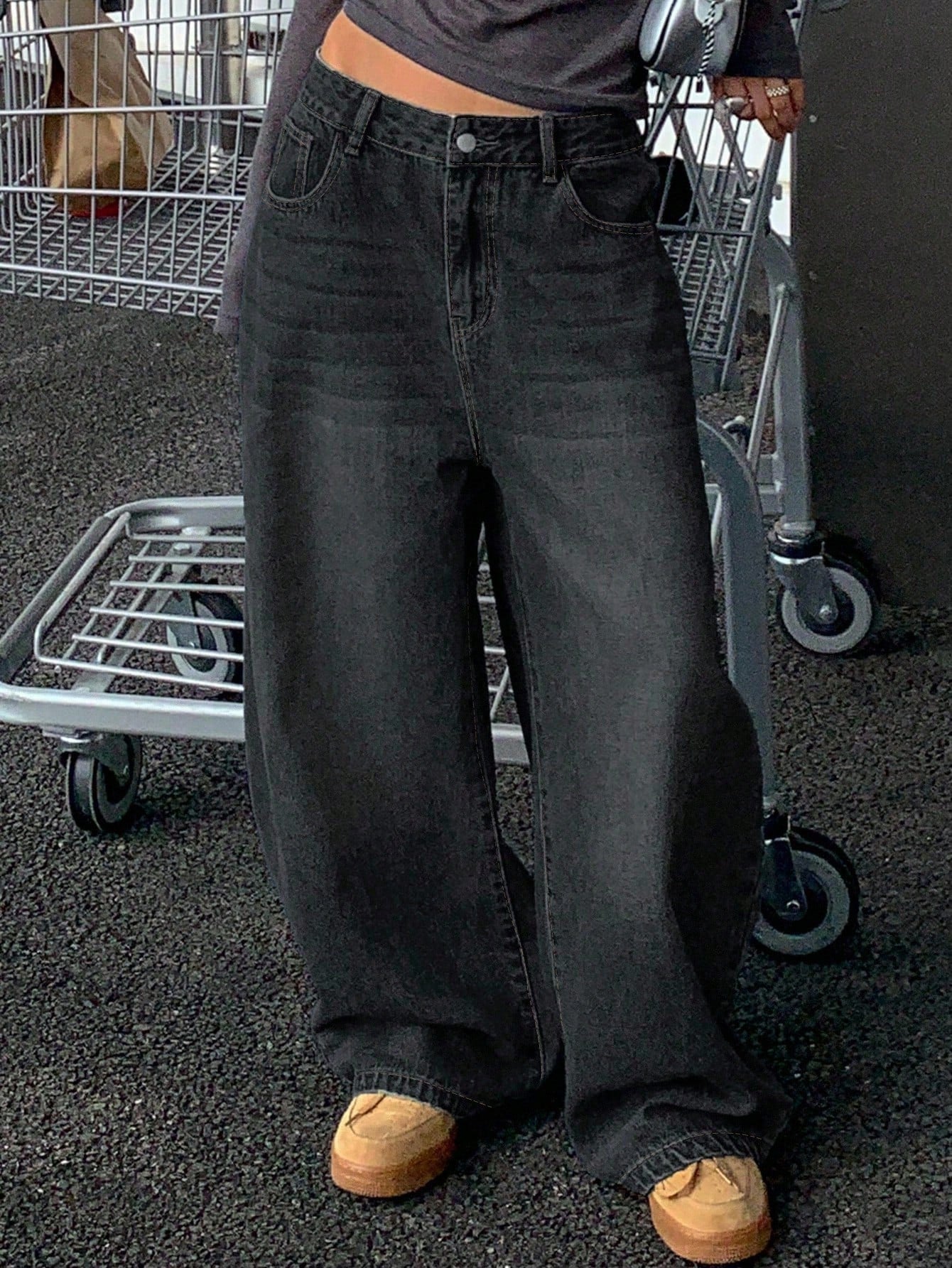 DAZY Loose Fit Straight Leg Women'S Jeans,Baggy Jeans