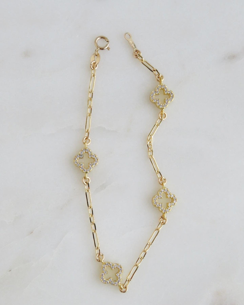 Diamond Clover Bracelet