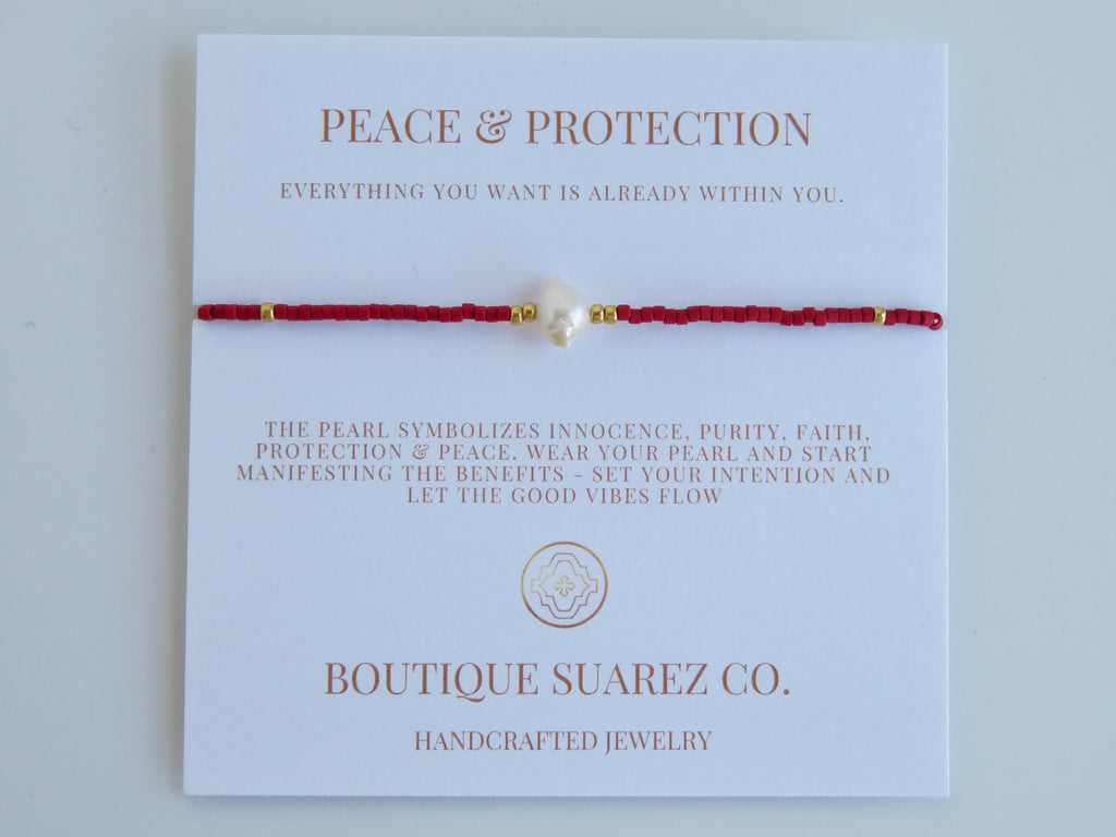 Manifest Peace - Pearl Bracelet