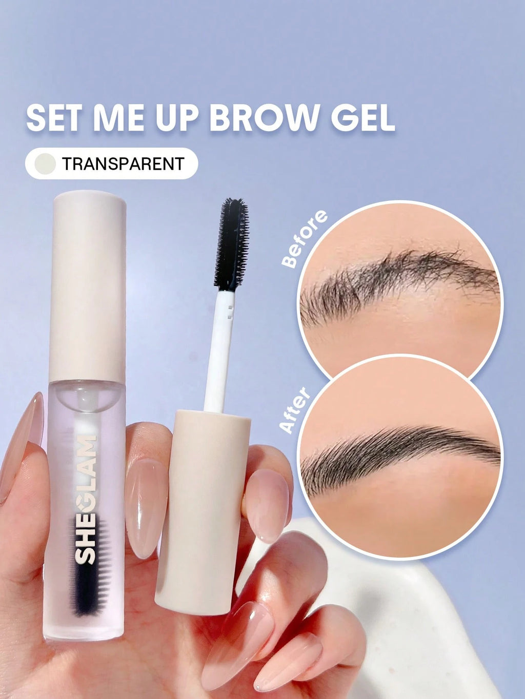 SHEGLAM Set Me up Brow Gel Long Lasting Waterproof Clear Eyebrow Gel Long Wear Smudge-Proof Moisturizing Eyebrow Makeup Eyebrow Brand Beauty Makeup Face Paint Cosmetic for Women Girls Perfect for Winter Ideal for Y2K Fancy Fashion Suitable for Birthday Gift Party Ready Best Color