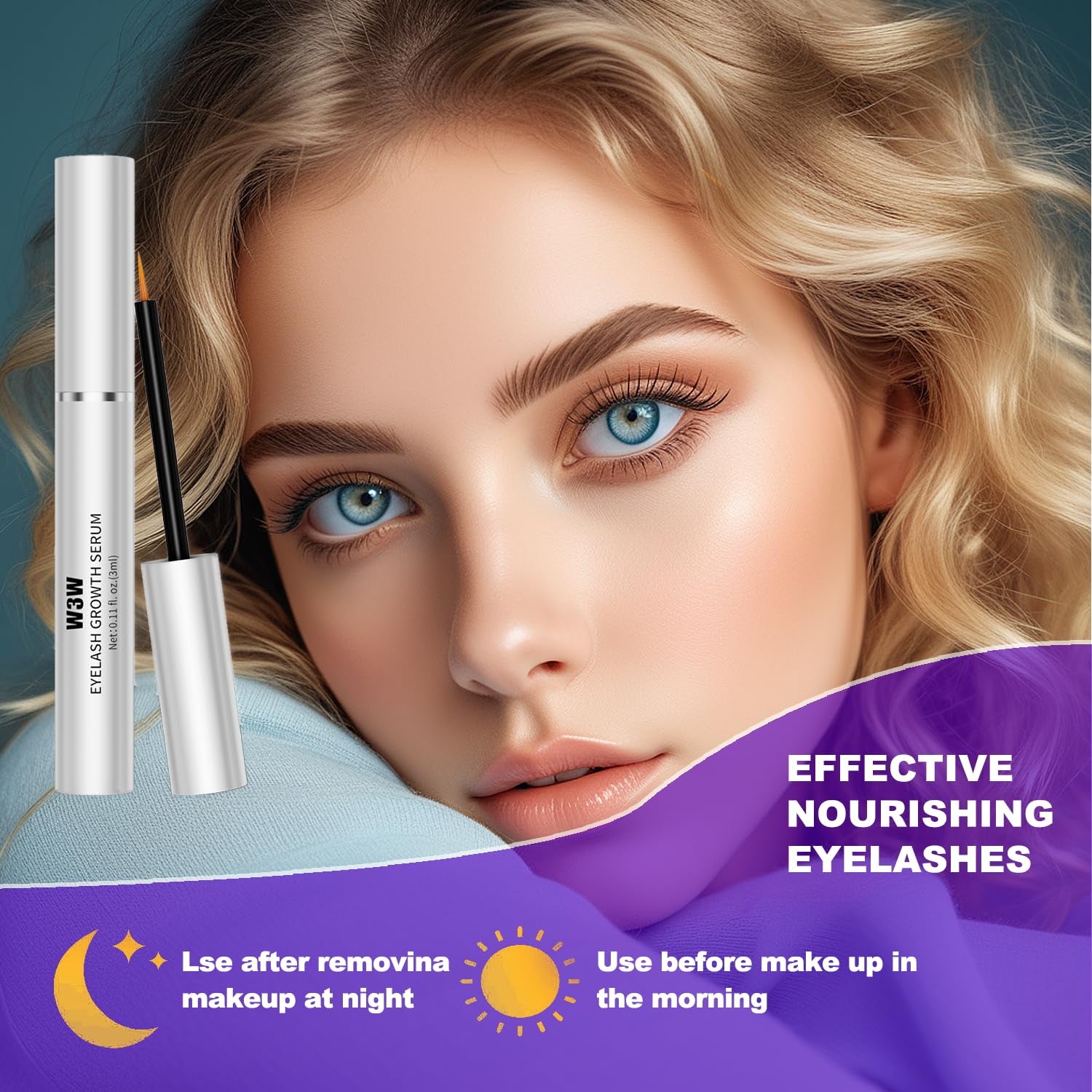 Lash Serum,Eyelash Growth Serum - Rapid Eyelash for Stronger, Healthier Lashes & Brows, Vegan & Cruelty-Free (2 PCS)