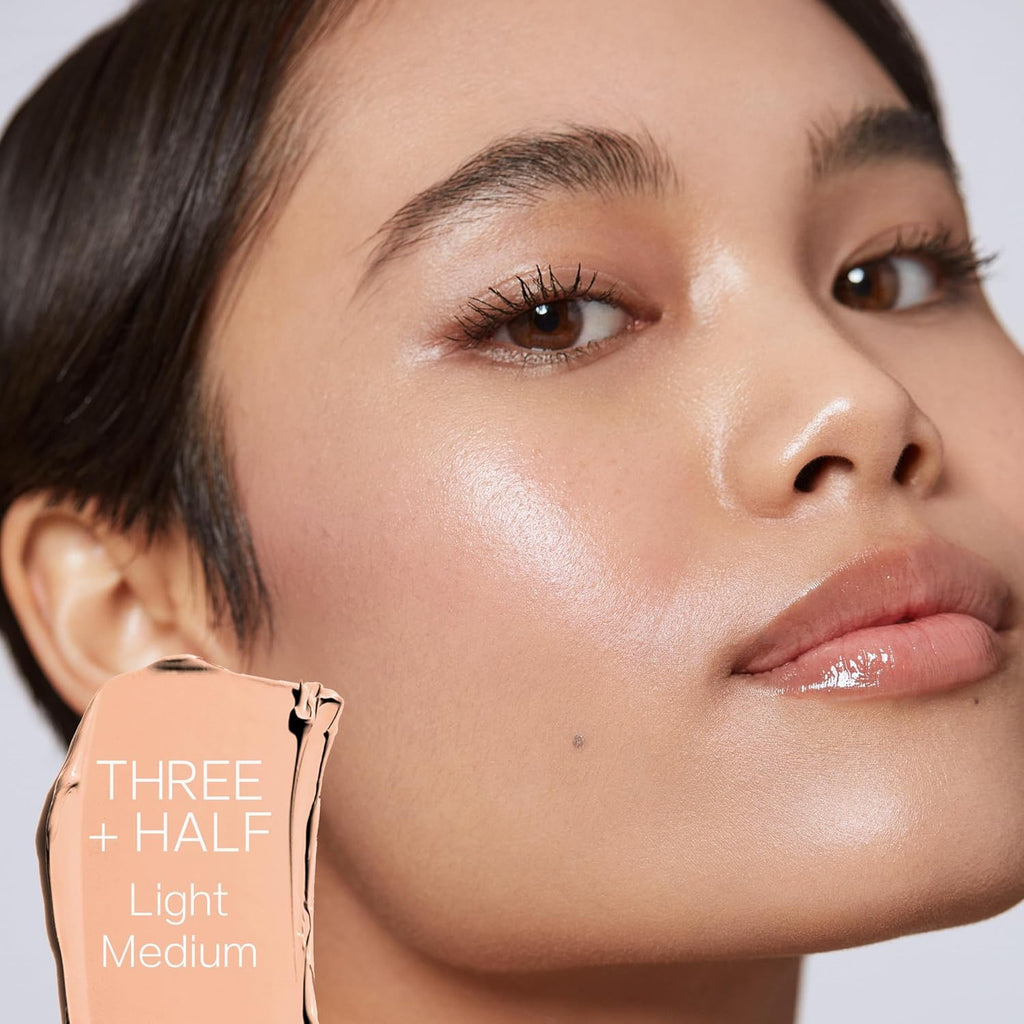 Slip Tint Tinted Moisturizer with SPF 35 - Light Coverage, Glowy Skin Tint & Mineral Sunscreen for Face with Hydrating Hyaluronic Acid - Summer Makeup Essential - Shade Three + Half (1.35 Oz)