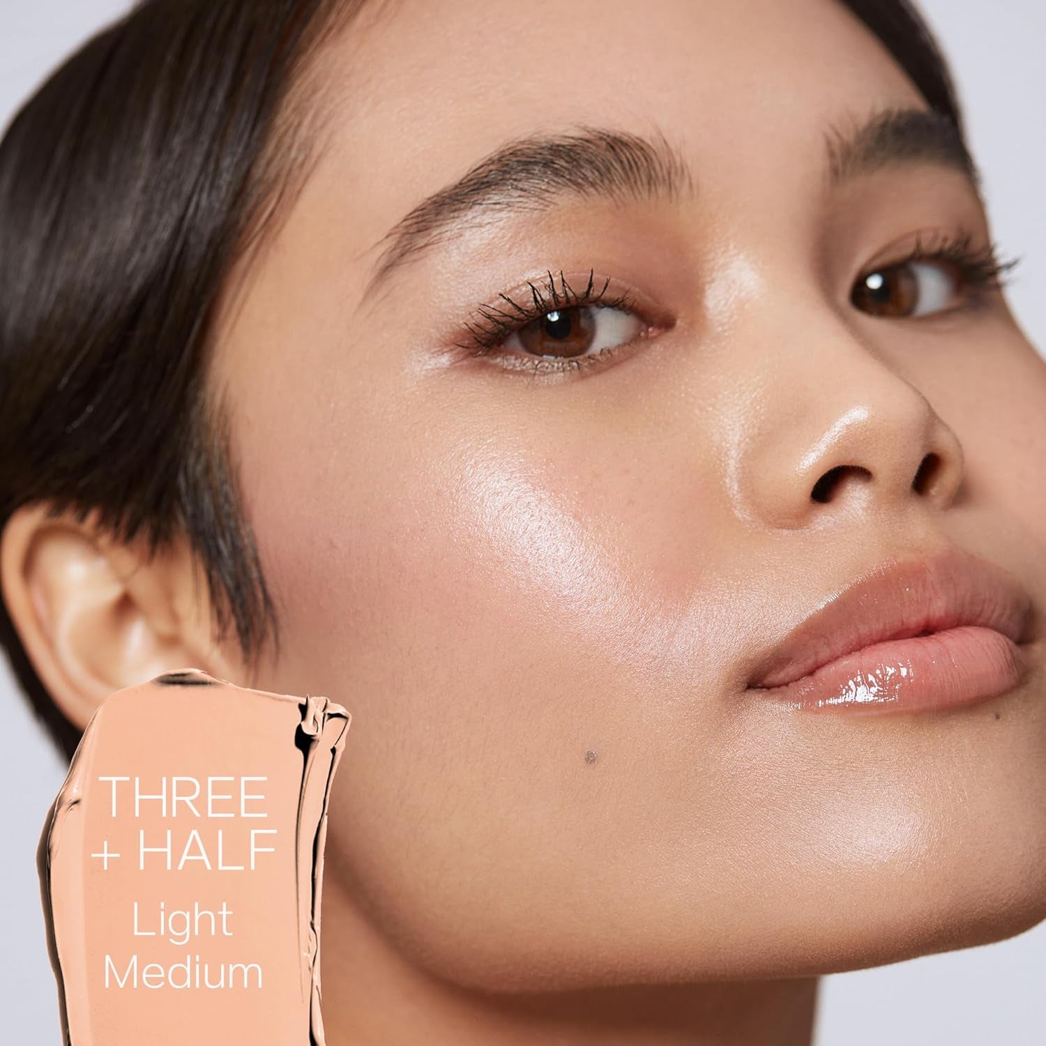 Slip Tint Tinted Moisturizer with SPF 35 - Light Coverage, Glowy Skin Tint & Mineral Sunscreen for Face with Hydrating Hyaluronic Acid - Summer Makeup Essential - Shade Three + Half (1.35 Oz)