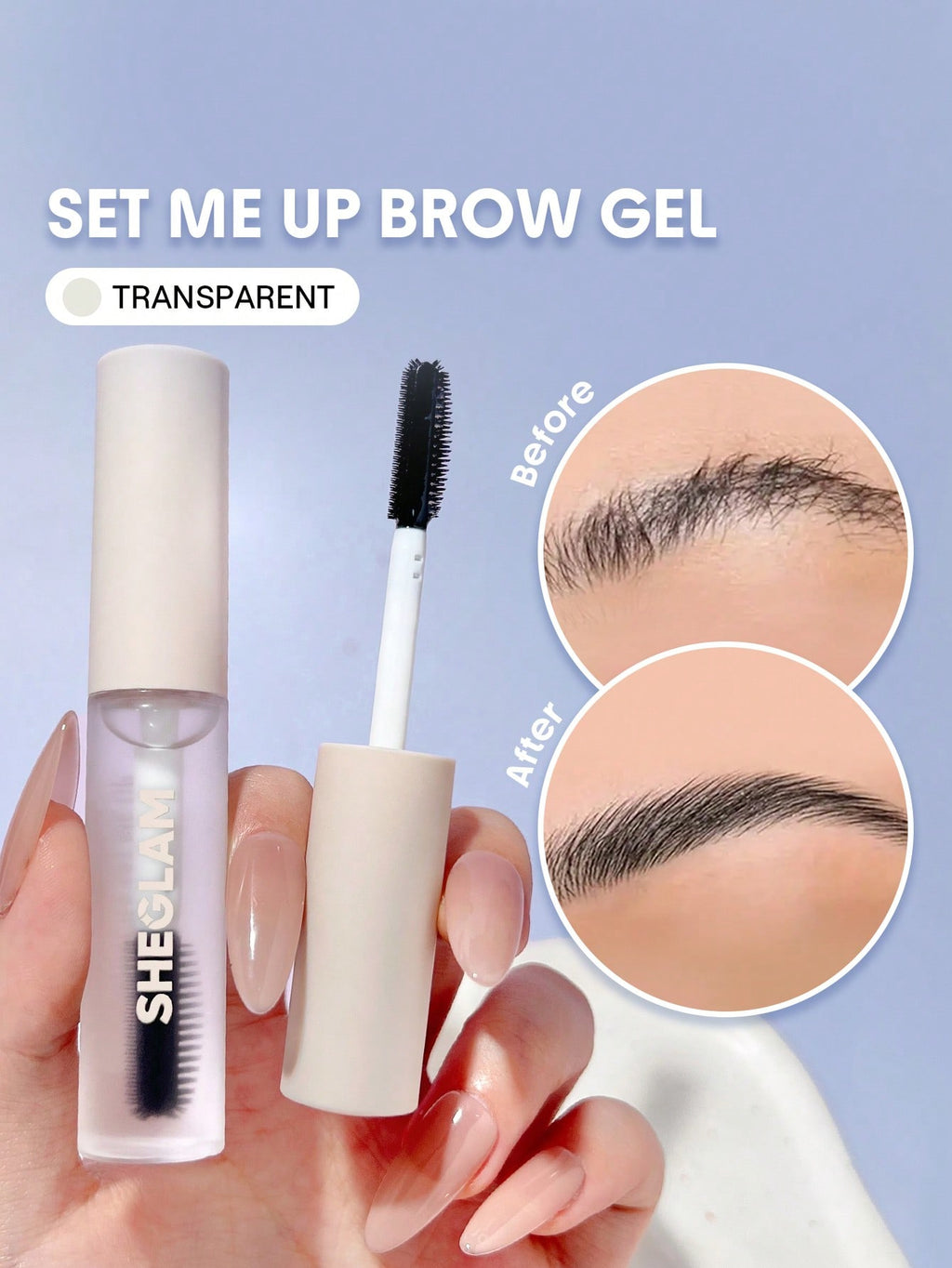 SHEGLAM Set Me up Brow Gel Long Lasting Waterproof Clear Eyebrow Gel Long Wear Smudge-Proof Moisturizing Eyebrow Makeup Eyebrow Brand Beauty Makeup Face Paint Cosmetic for Women Girls Perfect for Winter Ideal for Y2K Fancy Fashion Suitable for Birthday Gift Party Ready Best Color
