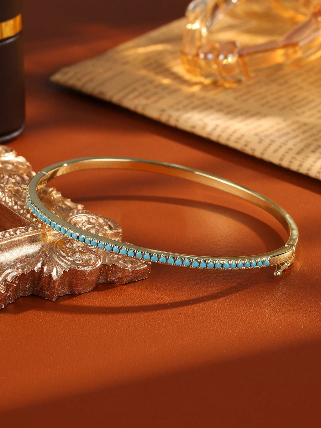 Rakol 1Pc Turquoise Cubic Zirconia Women Bracelet