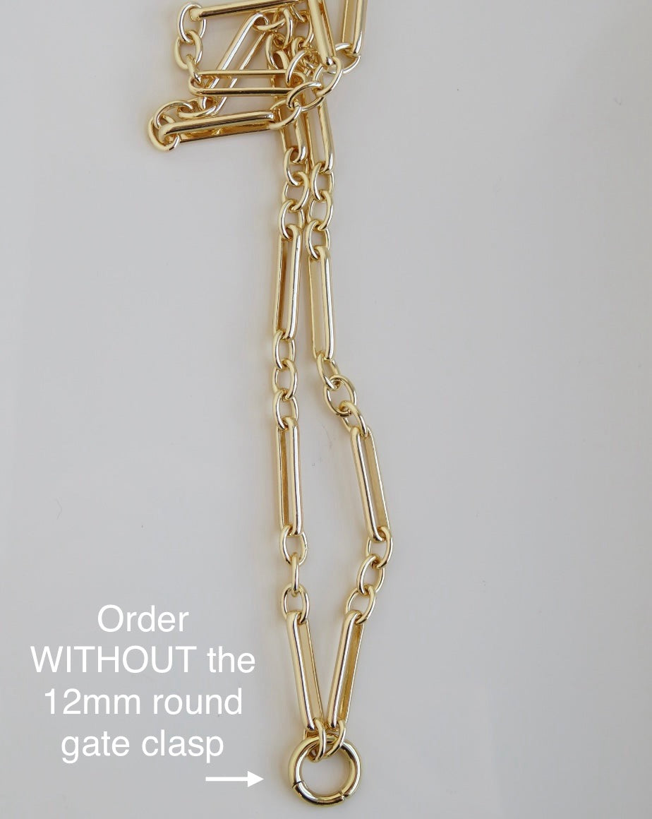 Figaro Charm Holder Necklace - Clicker Clasp - add charms