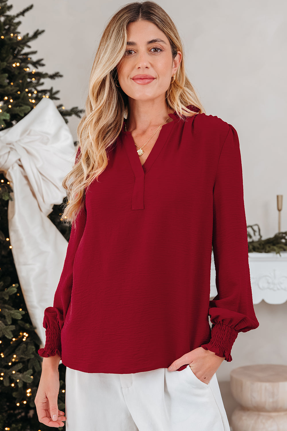 Karimya Long Sleeve Blouse Long Sleeve Top