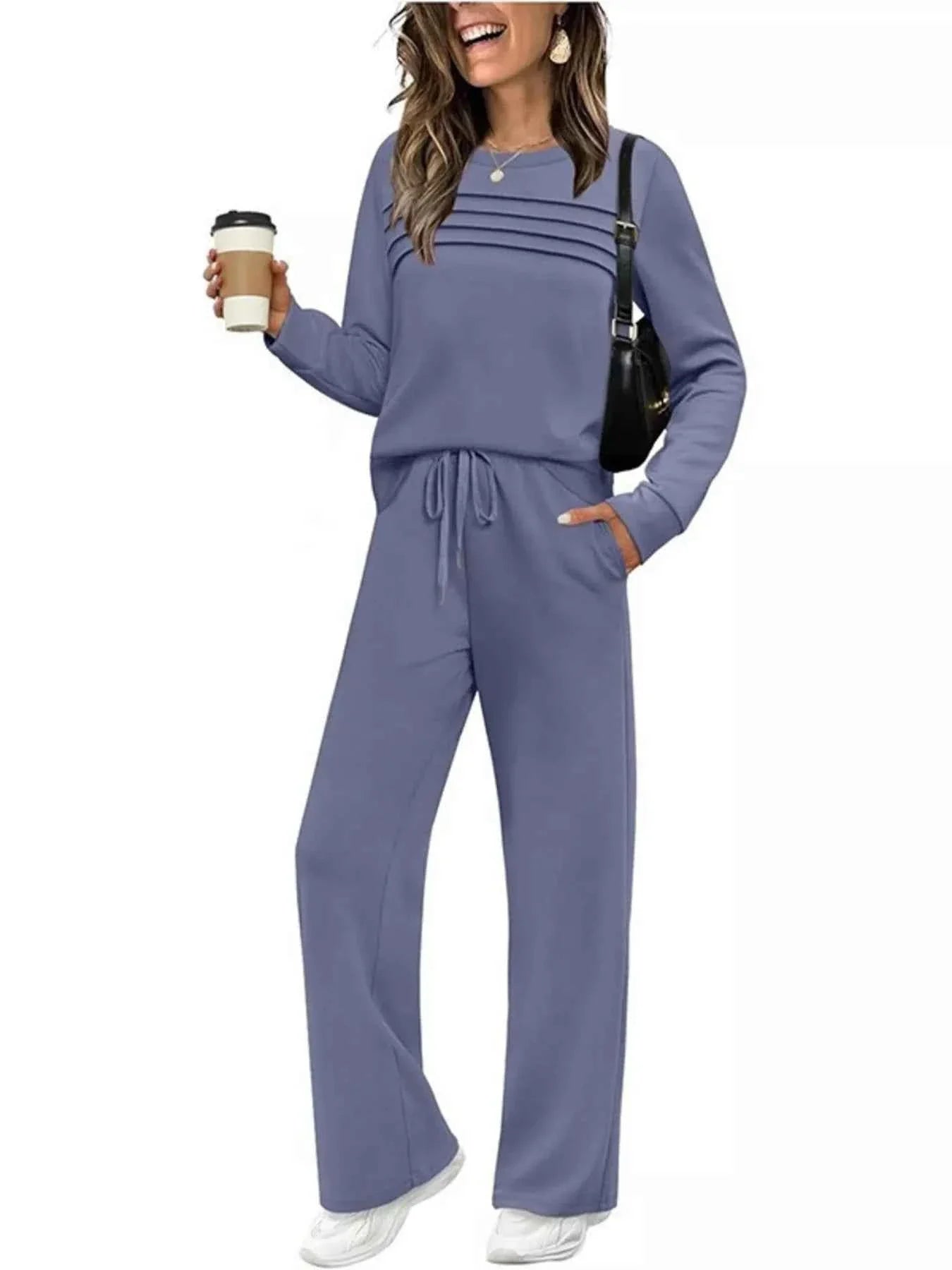 Plus Comfort Duo: Versatile Top & Pants Ensemble