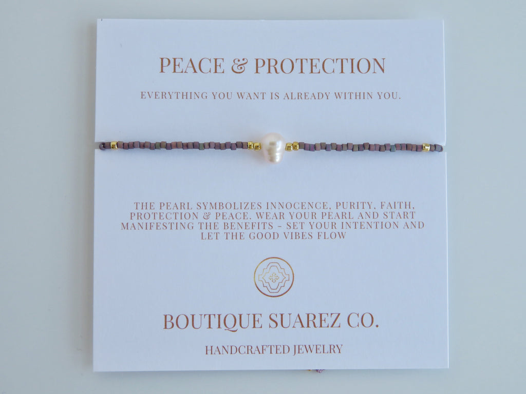 Manifest Peace - Pearl Bracelet