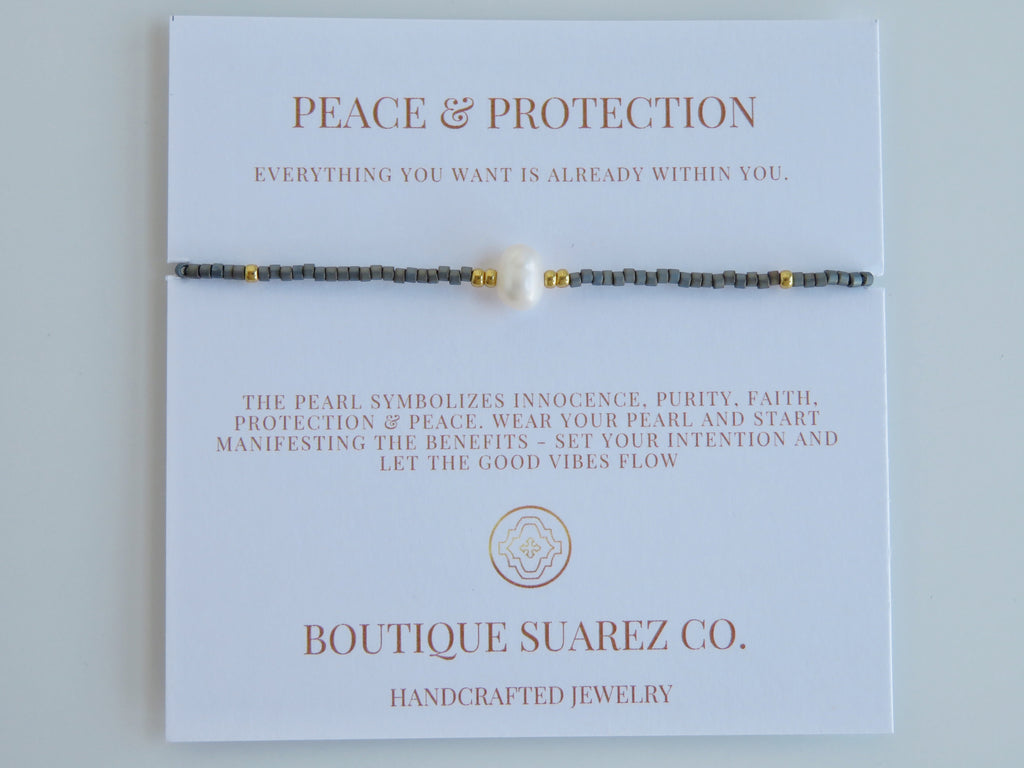 Manifest Peace - Pearl Bracelet
