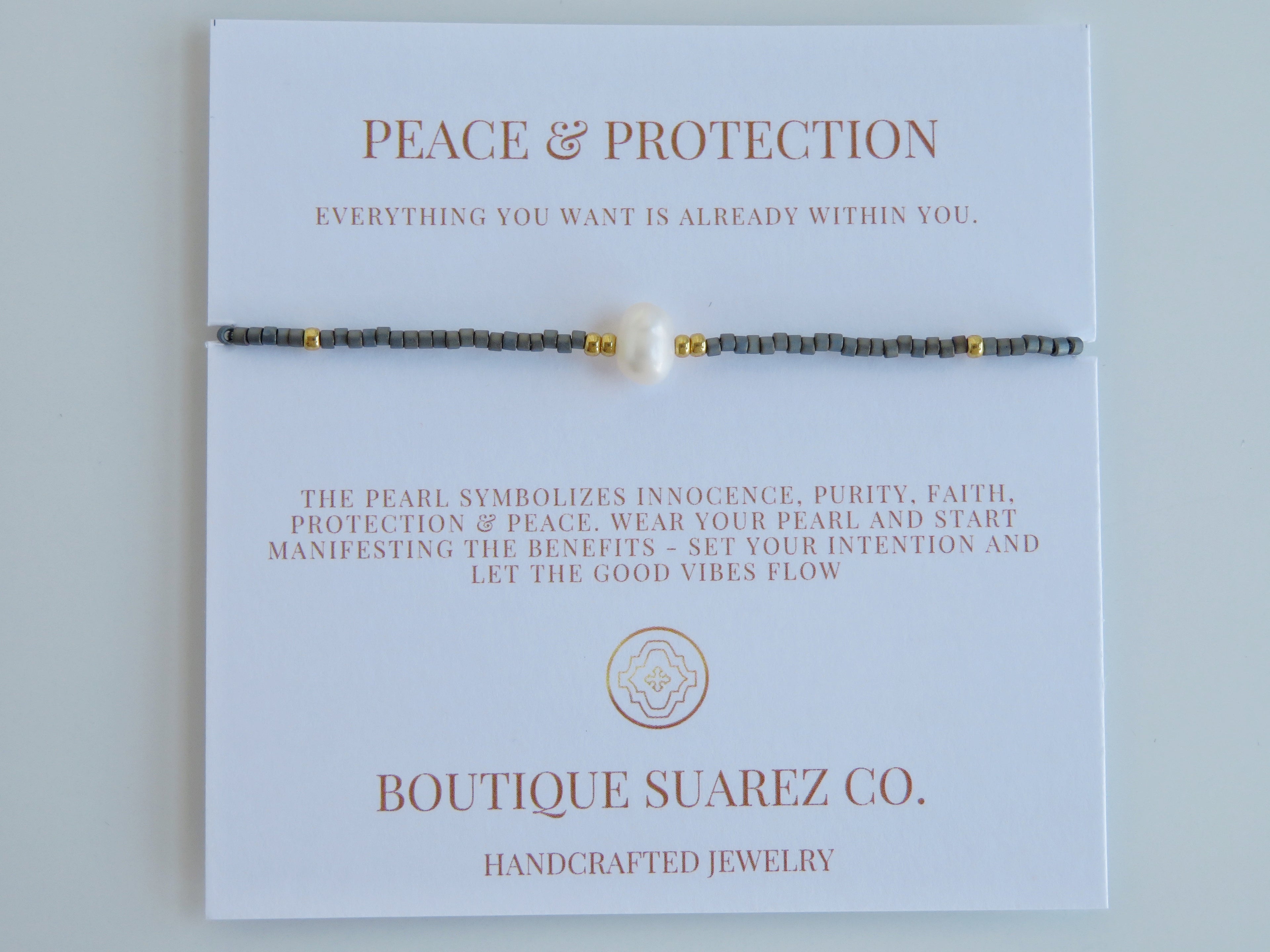 Manifest Peace - Pearl Bracelet