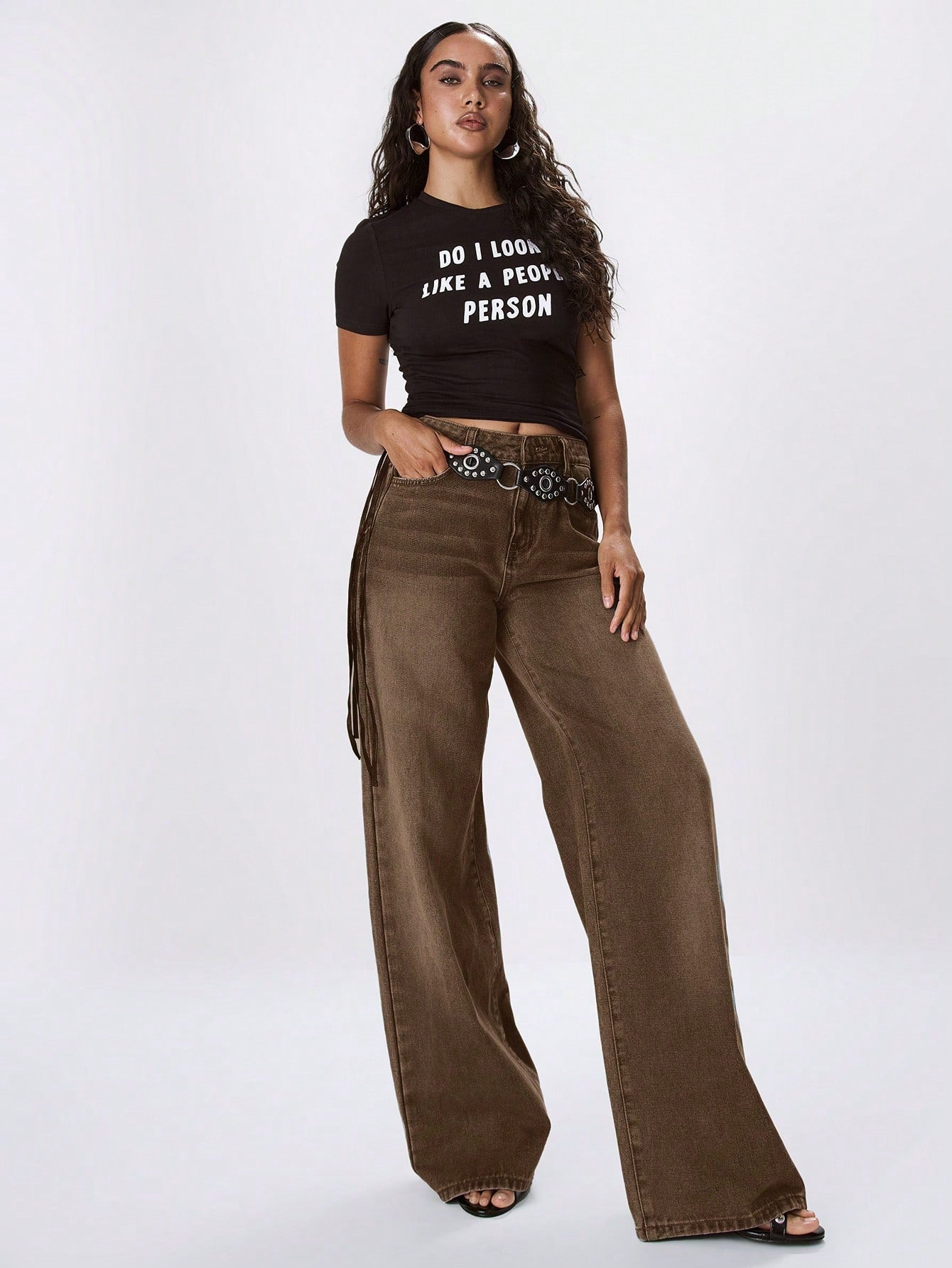 MUSERA Low Waist Oversized Wax Coated Jeans Spring 90'S Y2K Cute Casual Summer Concert Fall Autumn Winter Everyday Office Work Chic