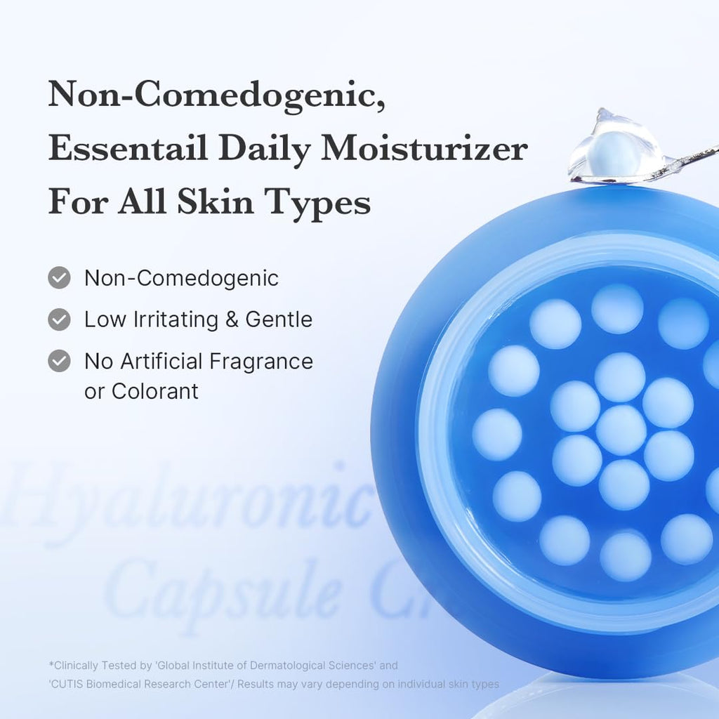 Hyaluronic Acid Capsule Cream | 120H Long-Lasting Hydration, Barrier Care & Calming Daily Facial Moisturizer for All Skin Types | with Hyaluronic Acid, Panthenol & Ceramides | Korean Skincare