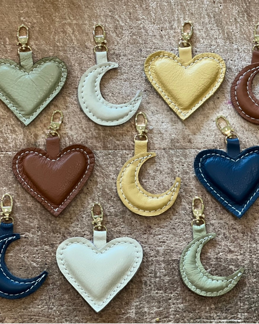 Leather Heart Charm
