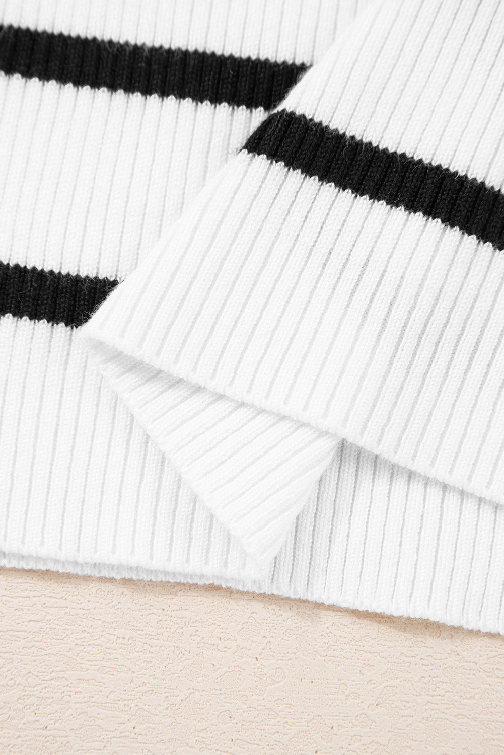 Sutton Striped Ribbed Slim Sweater