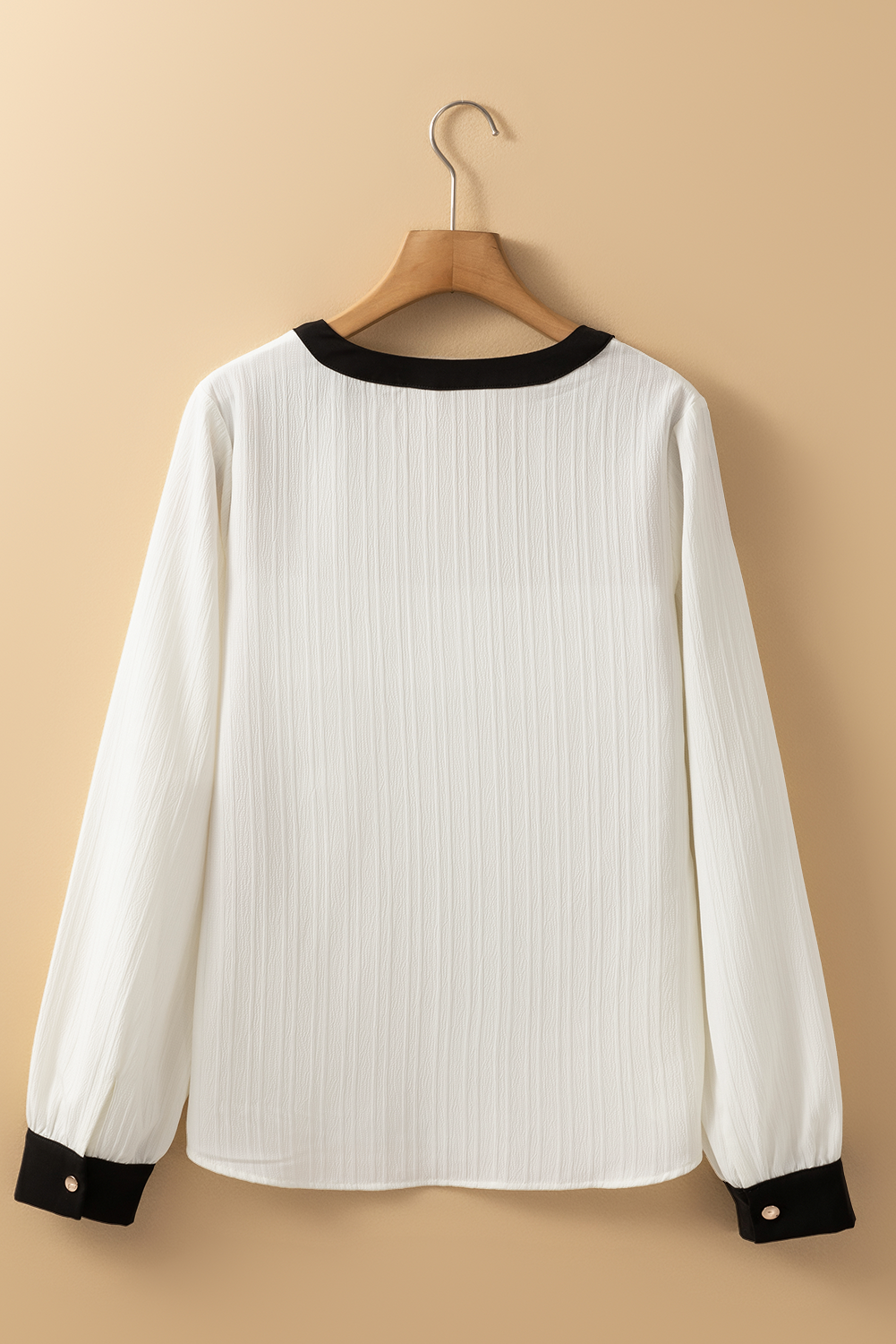 Ramila Textured Colorblock Elegant Blouse