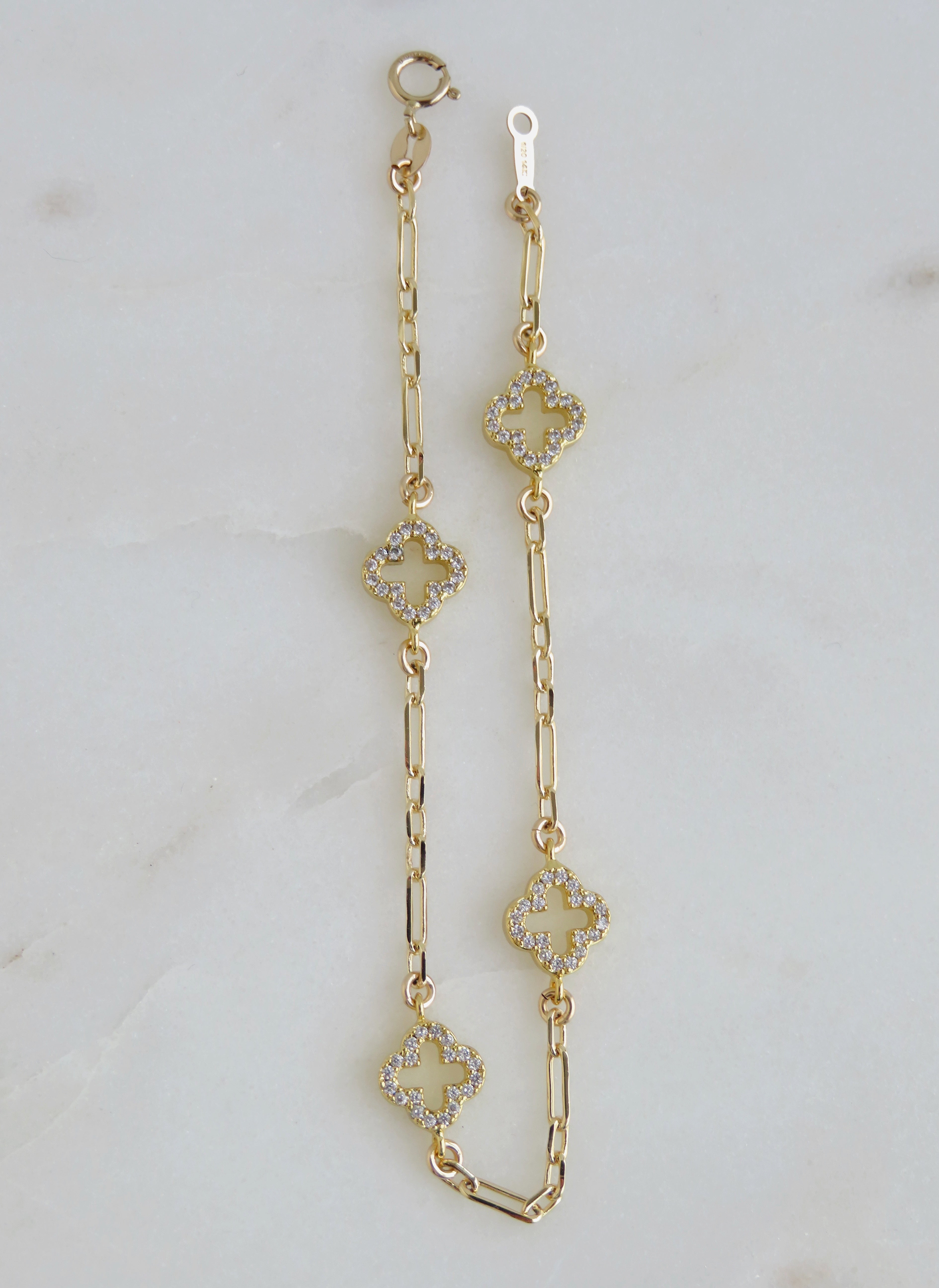 Diamond Clover Bracelet