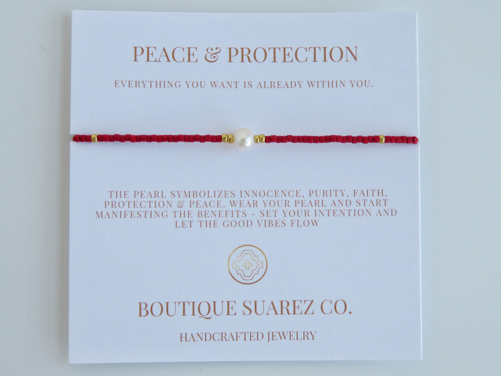 Manifest Peace - Pearl Bracelet