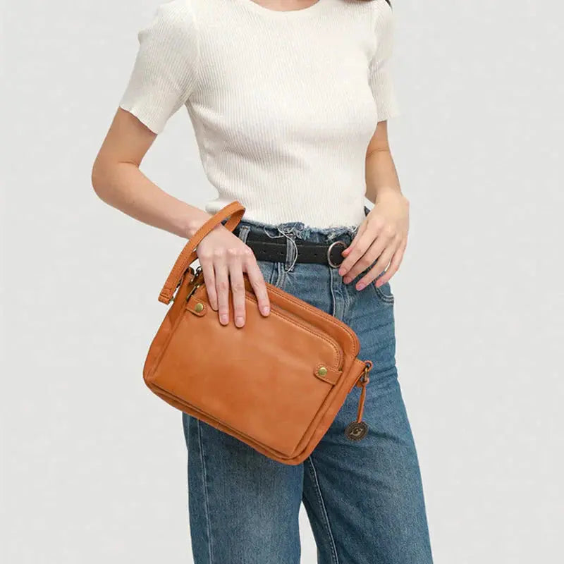 Genuine Leather Crossbody Bag | Elegant Women’S Shoulder Bag