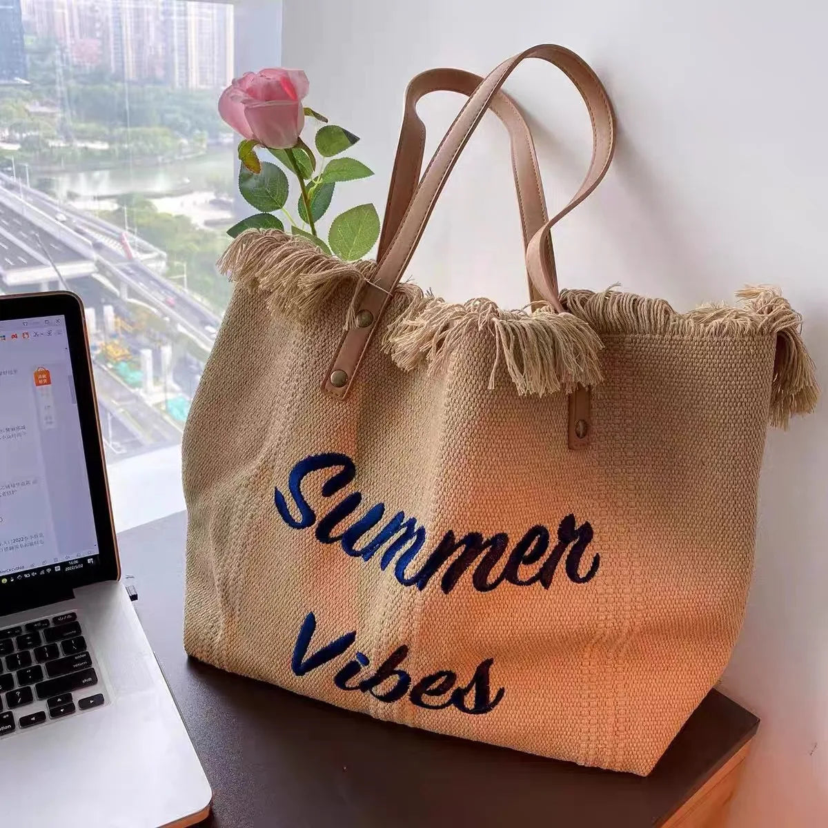 Ruby | Modern Canvas Handbag