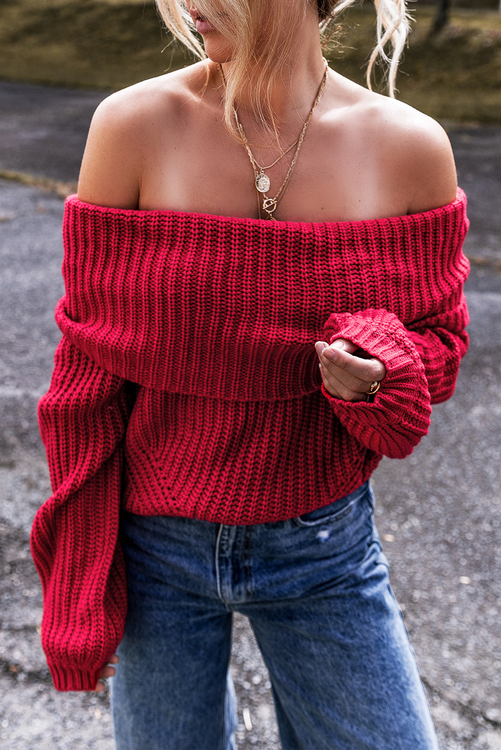 Eleanor the Shoulder Knit Sweater