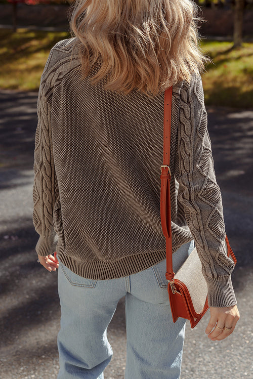 Aria Knit Sleeve Casual Sweater