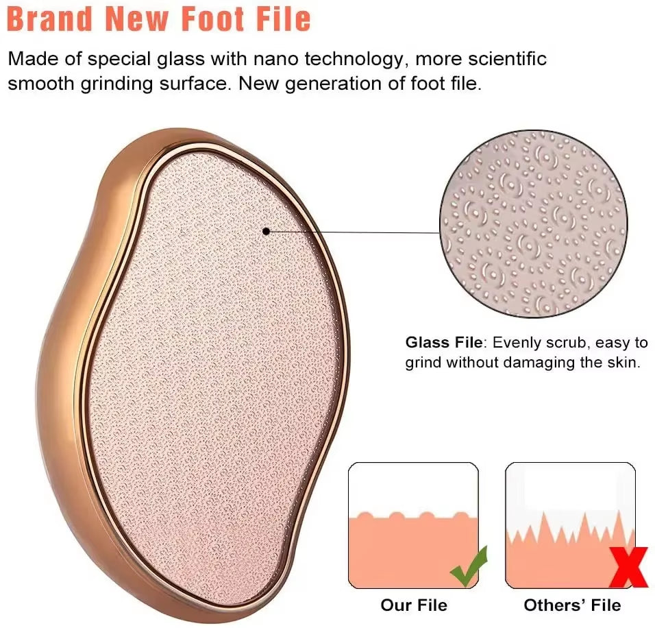 2In1 High-Density Nano Glass Foot File Rasps Callus Dead Feet Skin Care Remover Pedicure Foot Care Tools