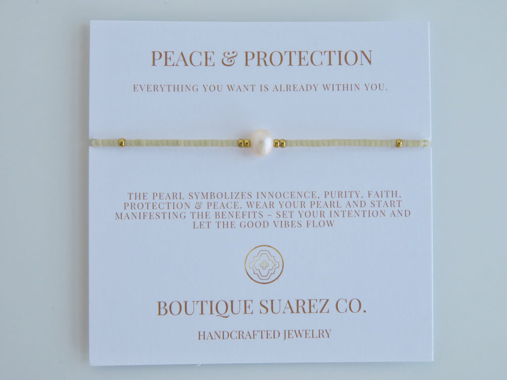 Manifest Peace - Pearl Bracelet