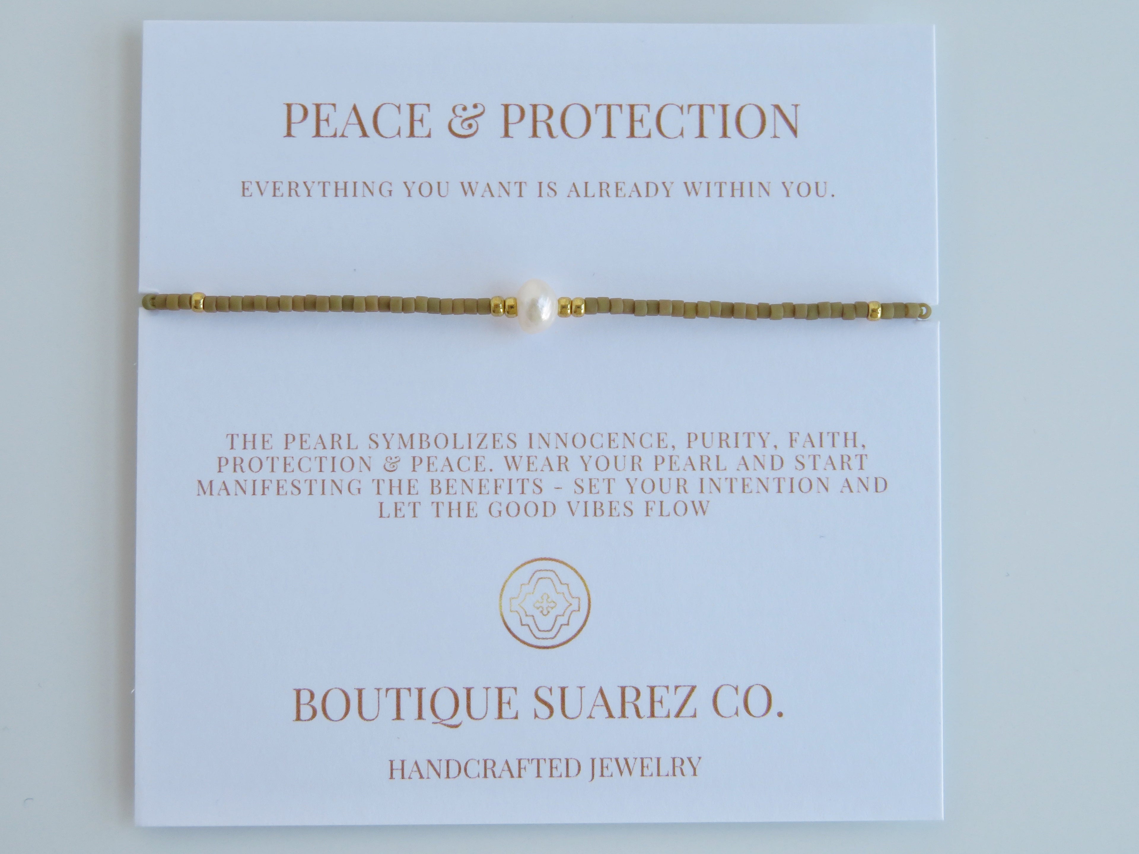 Manifest Peace - Pearl Bracelet