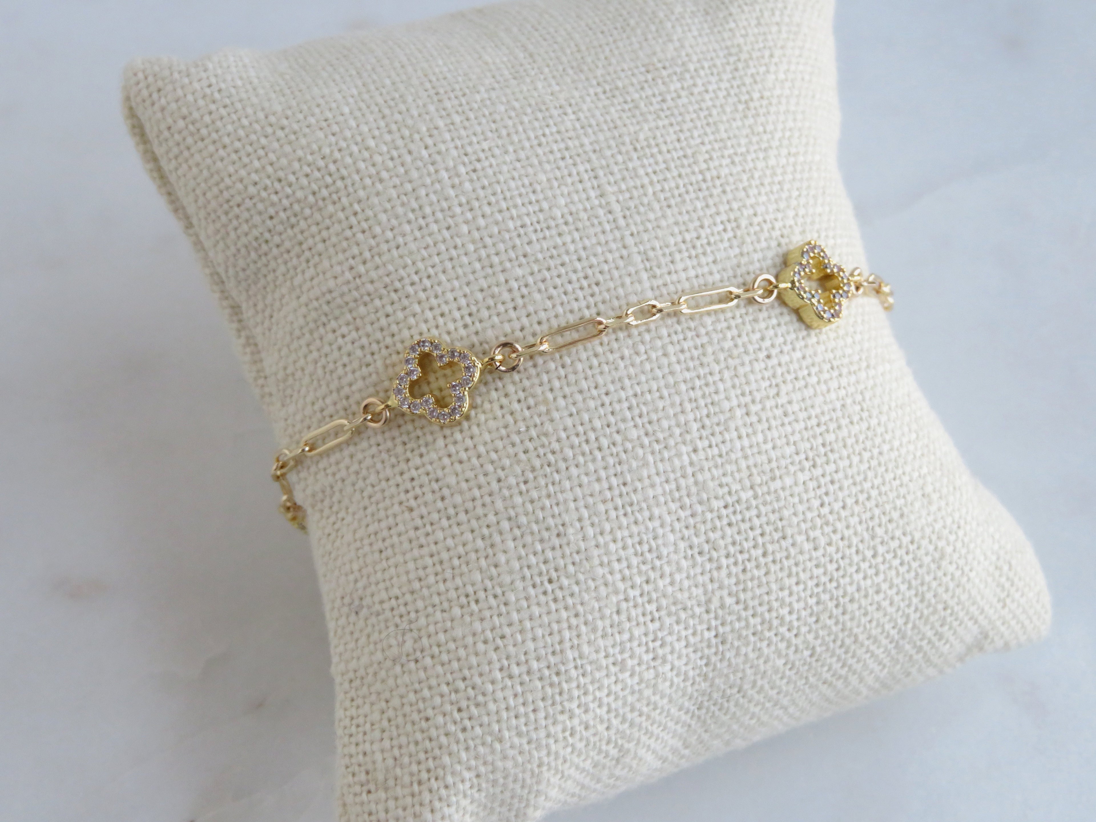Diamond Clover Bracelet