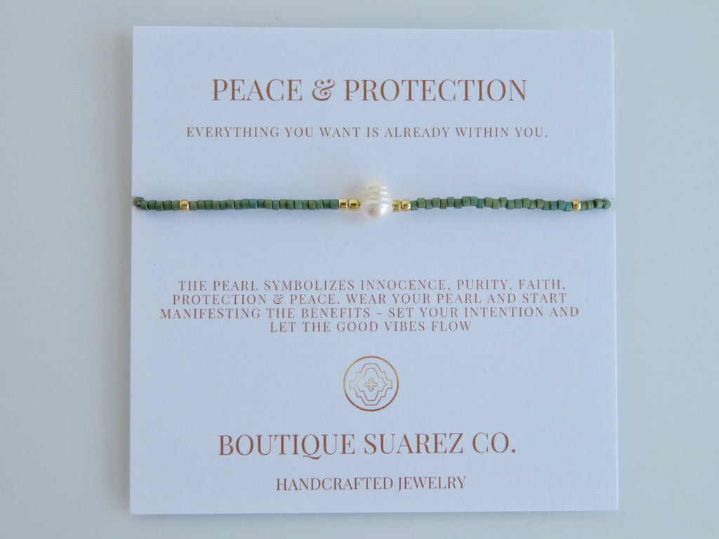 Manifest Peace - Pearl Bracelet