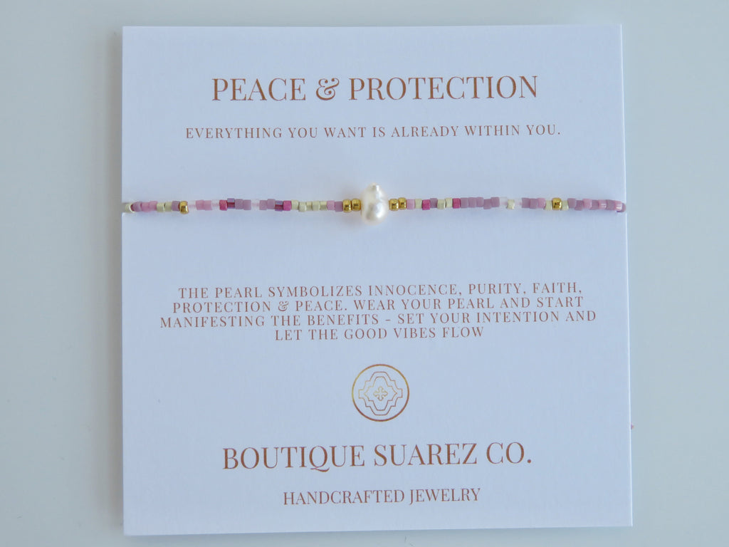 Manifest Peace - Pearl Bracelet