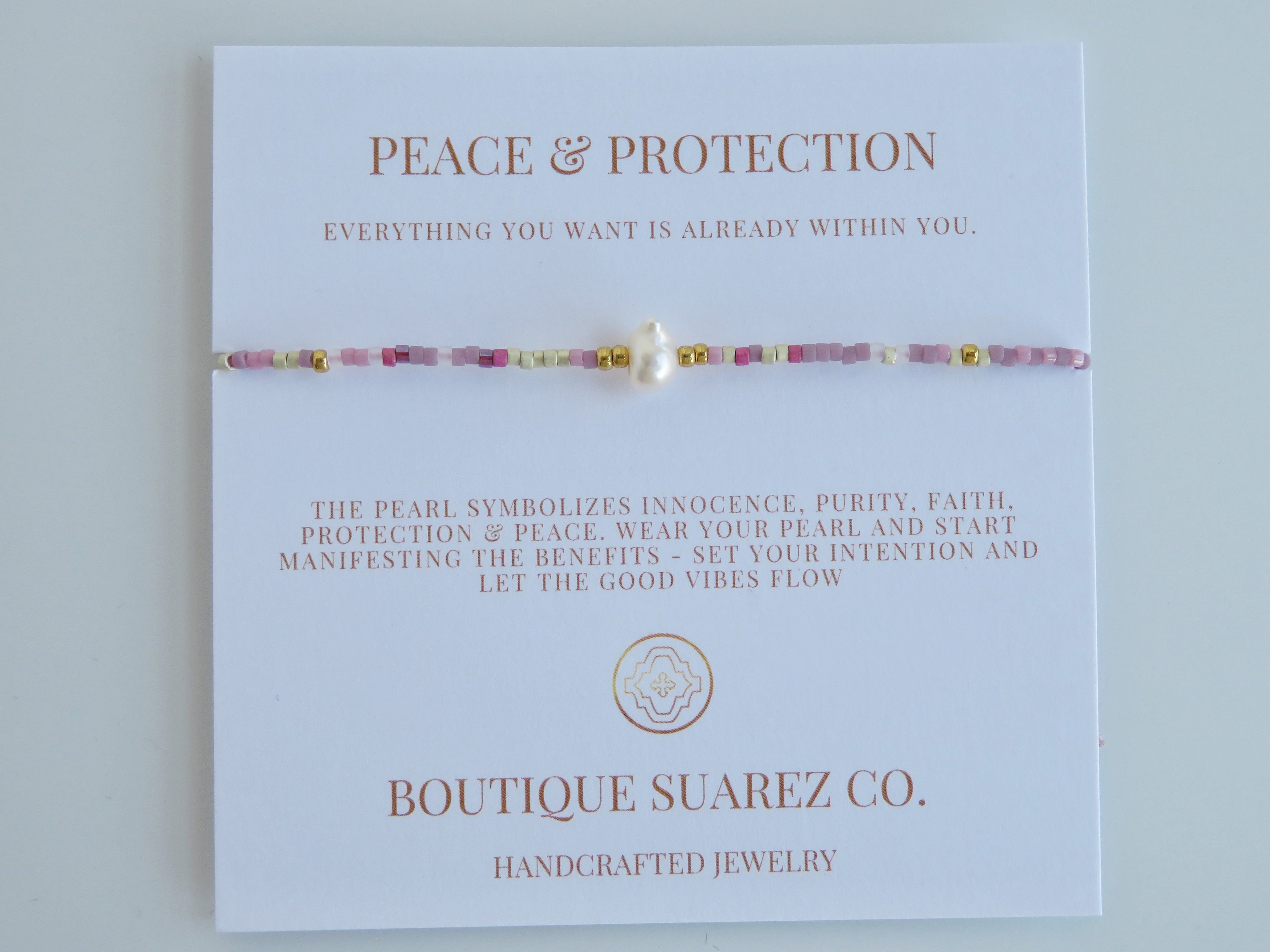Manifest Peace - Pearl Bracelet