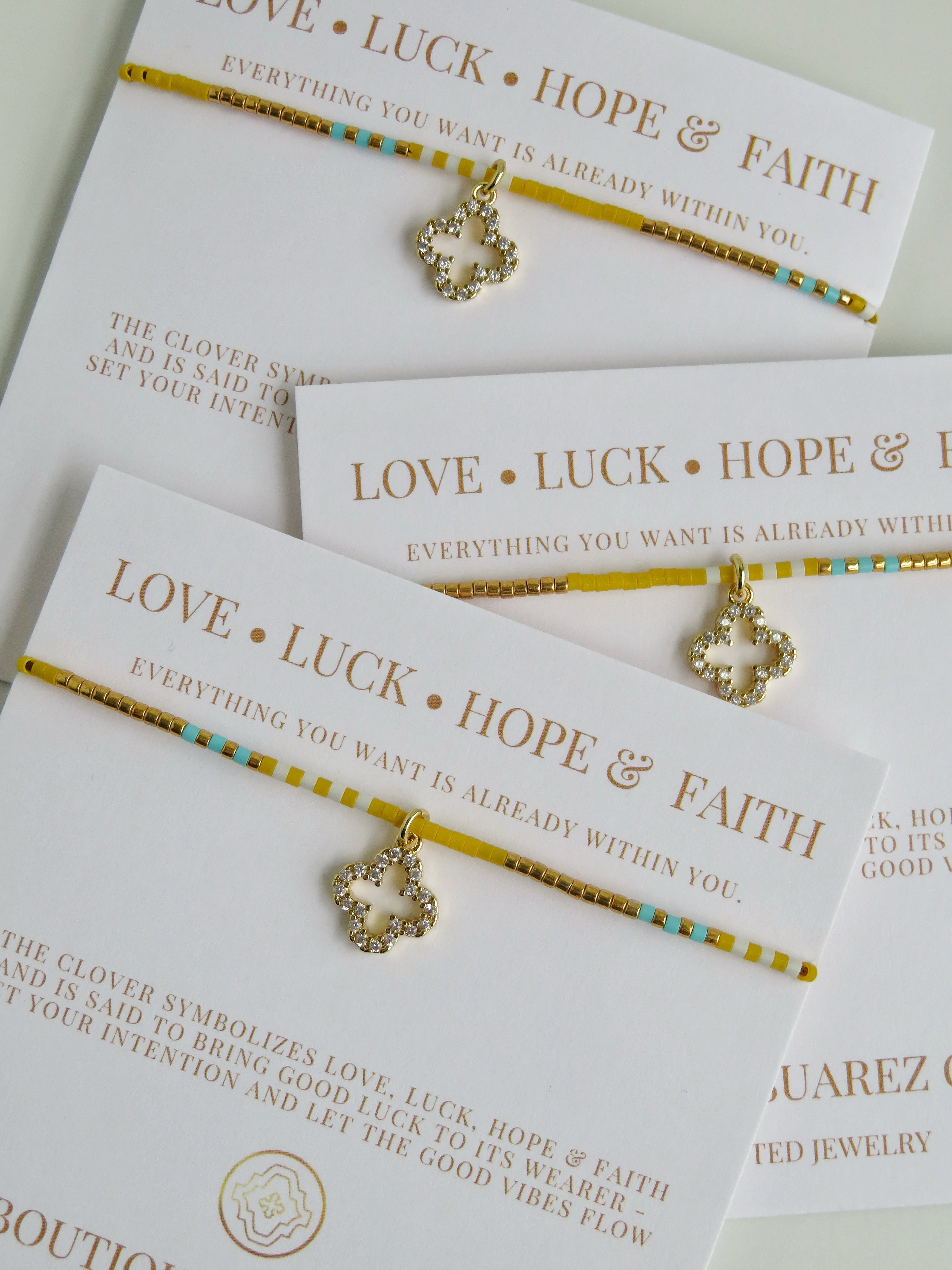 Infinite Luck - Abigail Clover Bracelet - Yellow