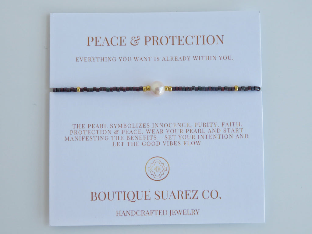 Manifest Peace - Pearl Bracelet
