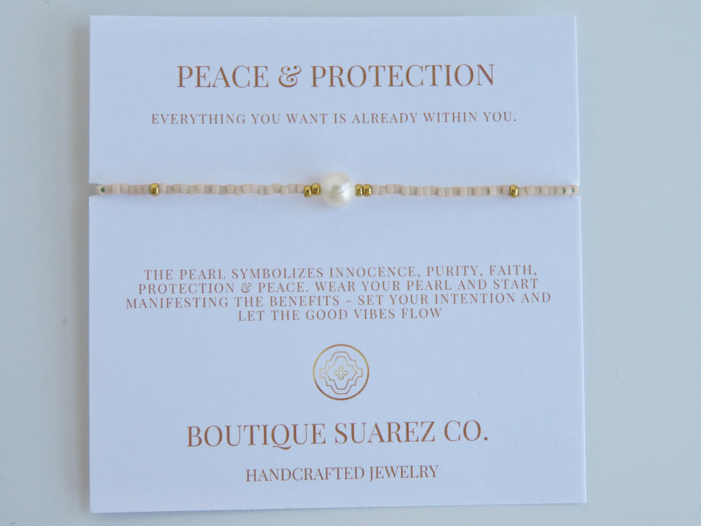 Manifest Peace - Pearl Bracelet