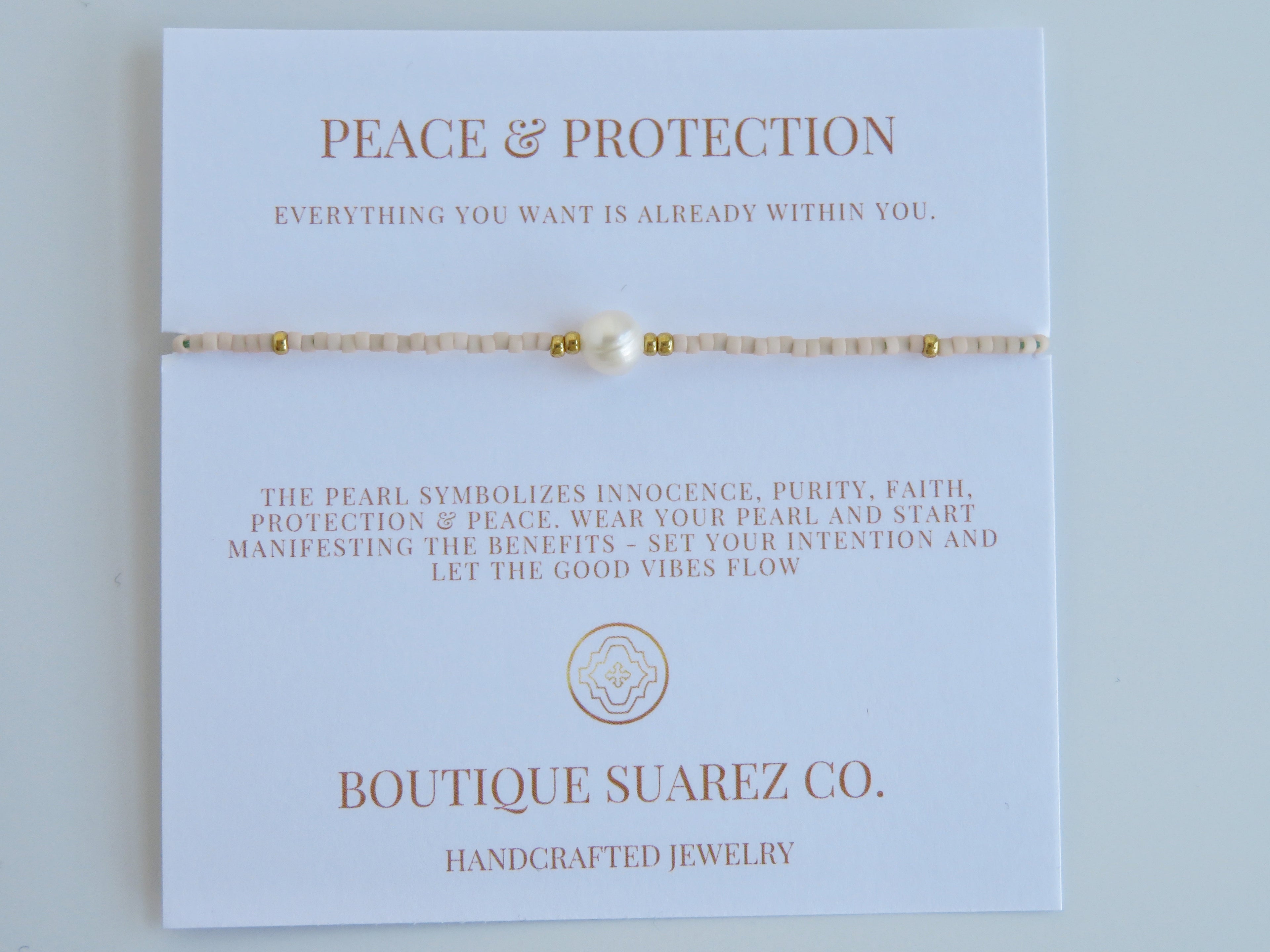 Manifest Peace - Pearl Bracelet