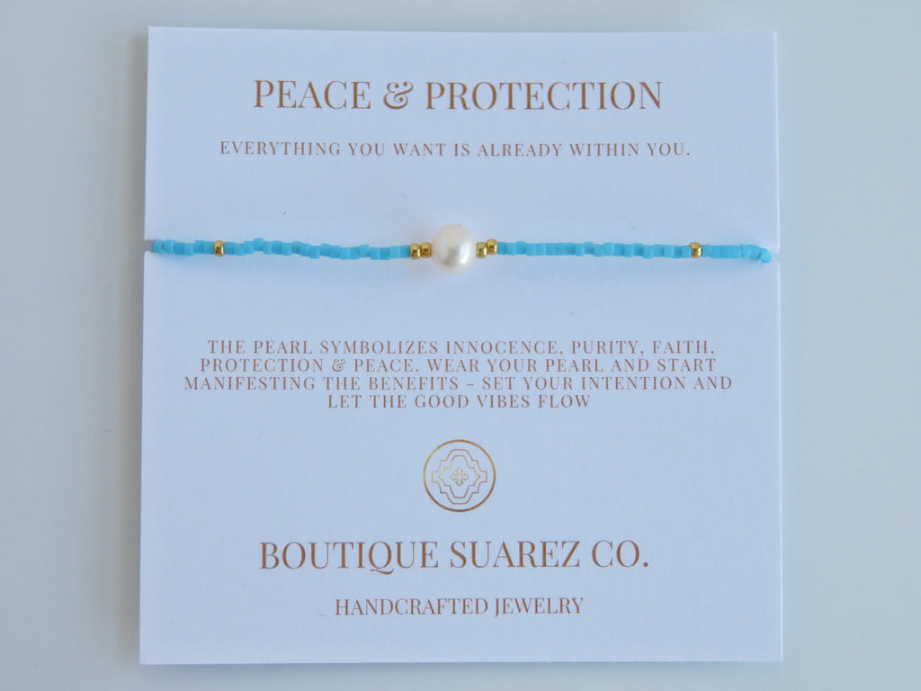 Manifest Peace - Pearl Bracelet