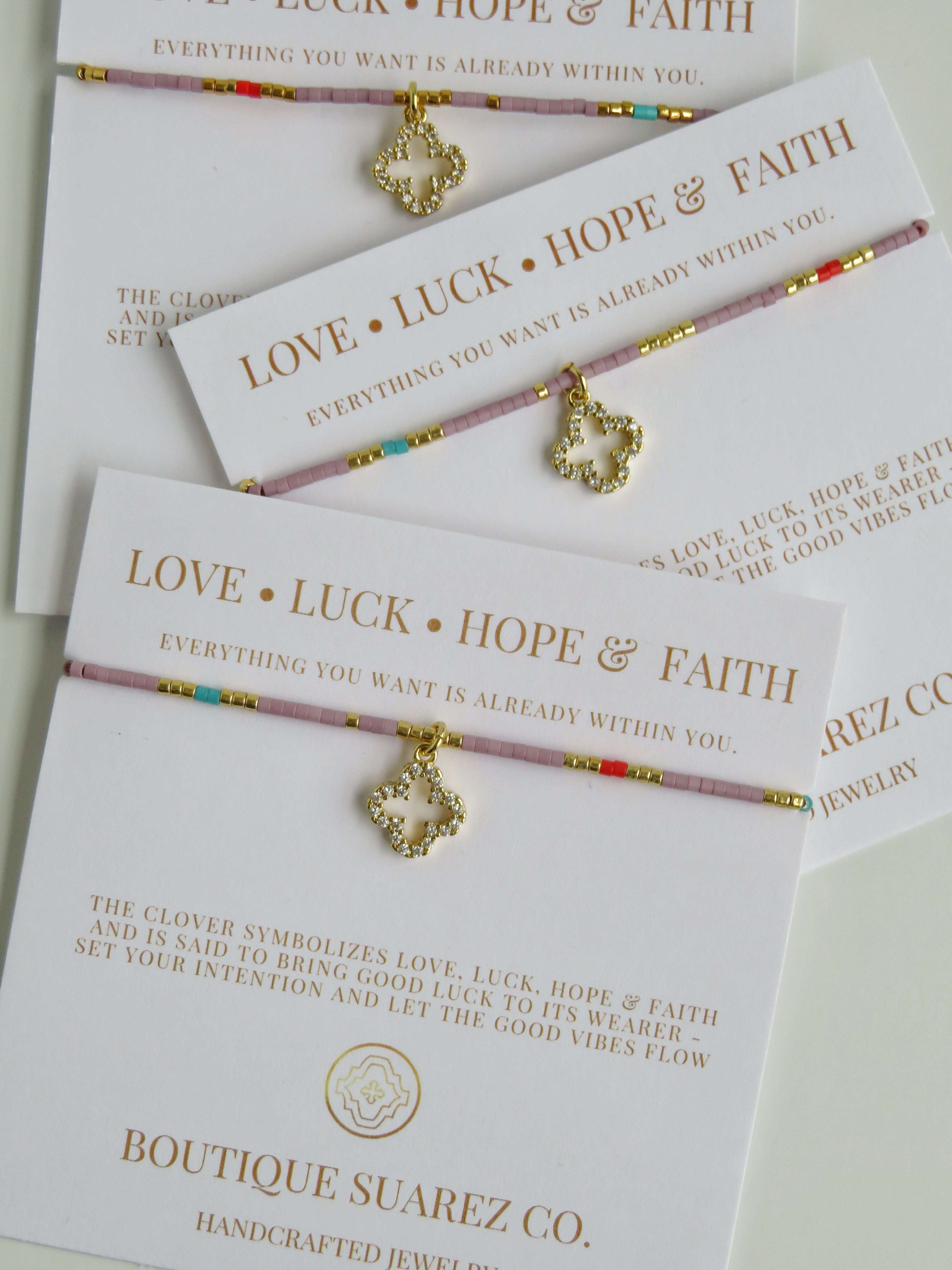 Infinite Luck - Abigail Clover Bracelet - Lavender