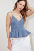 SANDY WALTZ LIGHT DENIM CAMI TOP
