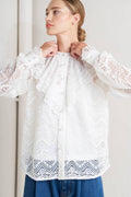 CLOUD ROMANCE WOVEN LACE TOP