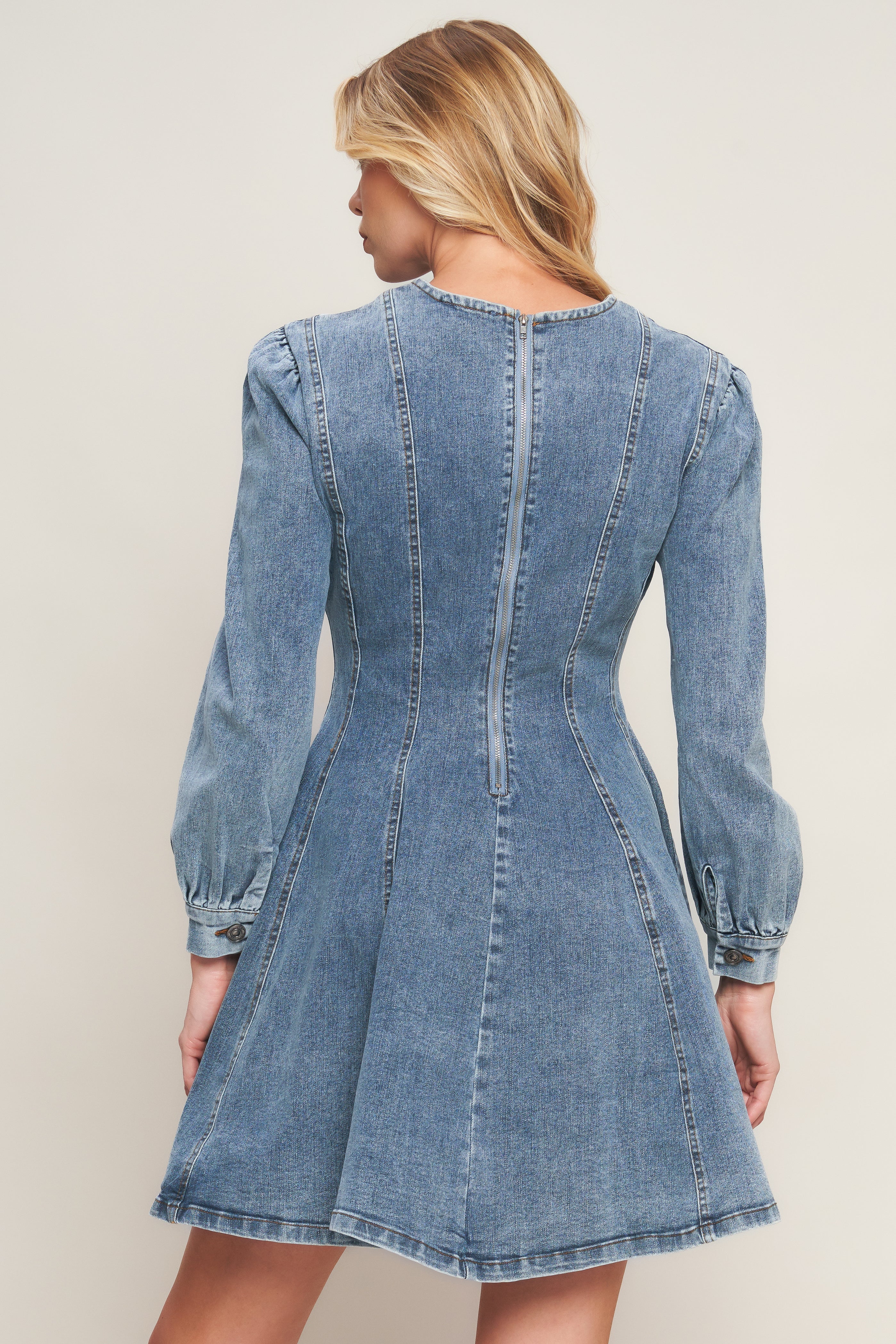 YOUR SWEETIE DENIM MINI DRESS