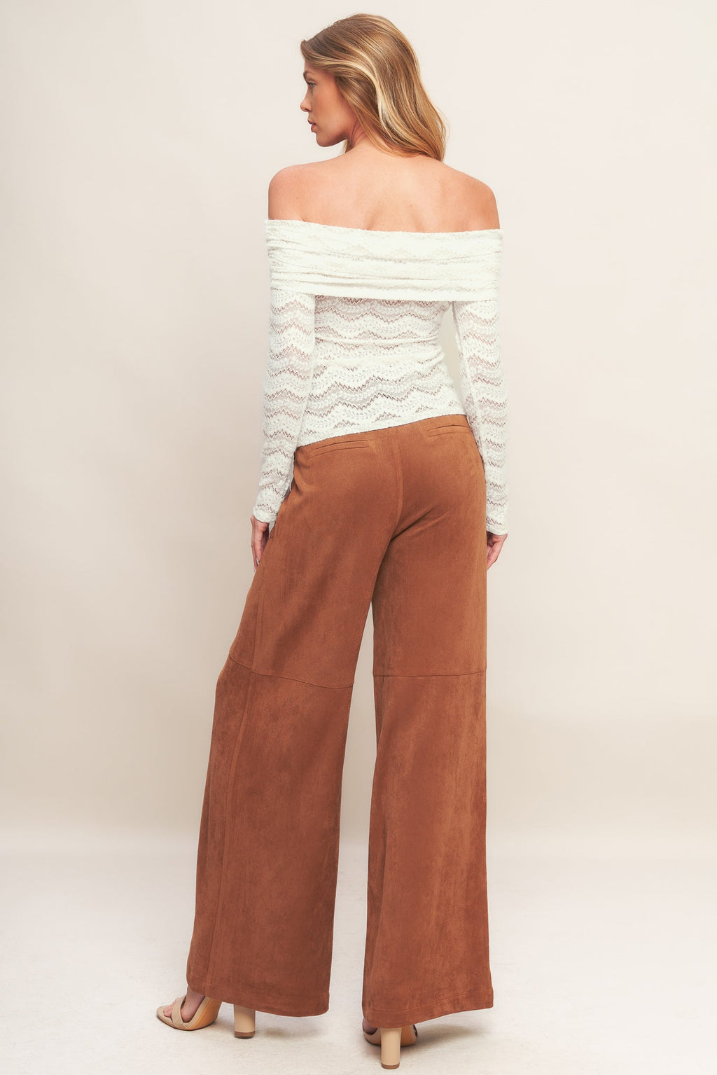 ANGELIC SWEETIE CREAM WOVEN TOP