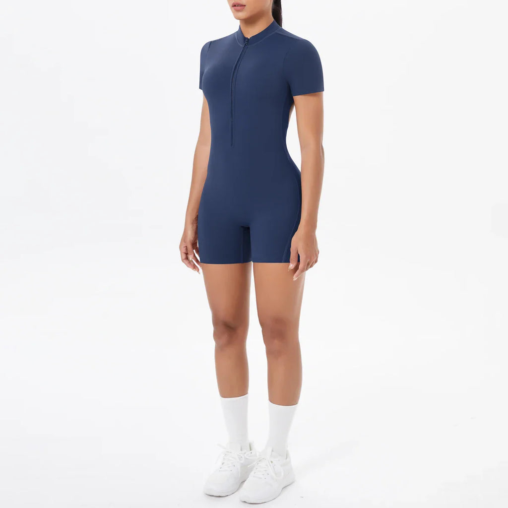 FlexiFit Backless Zip Jumpsuit - Women's Yoga Wear