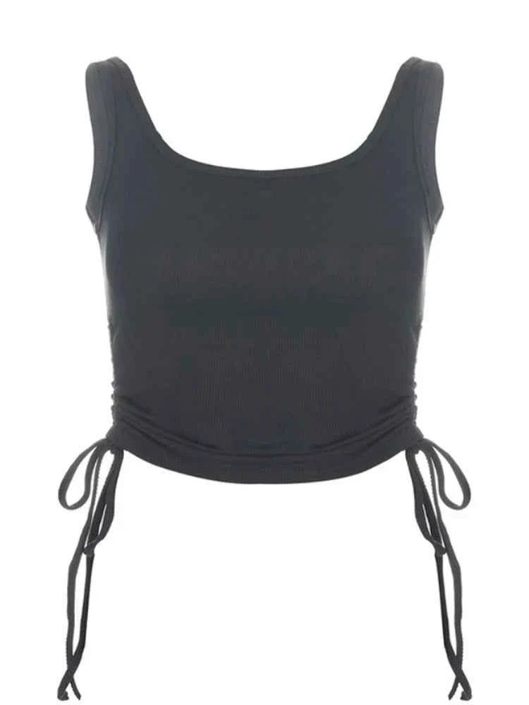 Tie-Up Ruched Crop: Women's Casual Summer Tee
